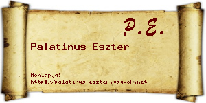 Palatinus Eszter névjegykártya