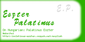 eszter palatinus business card
